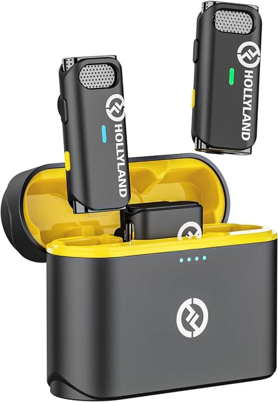 Hollyland LARK M1 DUO 2-Person Wireless Microphone System (2.4 GHz, Black)_AC_SX05