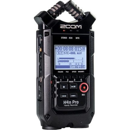 Zoom H4n Pro 4-Input 4-Track Portable Handy Recorder with Onboard XY Mic Capsule (Black)