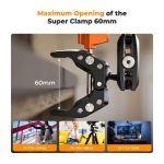 K&F Multi-Functional Super Clamp with Ballhead Magic Arm Ms13 - Image 3