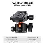 K&F Aluminum Tripod for DSLR K254A1+BH-28L QU - Image 5