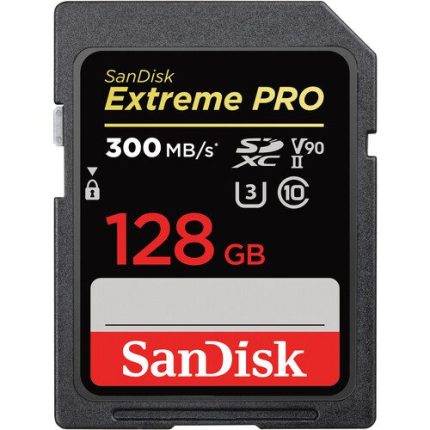 SanDisk 128GB Extreme PRO 300mbps V90 Memory Card