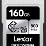 Lexar 160GB Professional CFexpress Type A SILVER Memory Card 800700 MBs